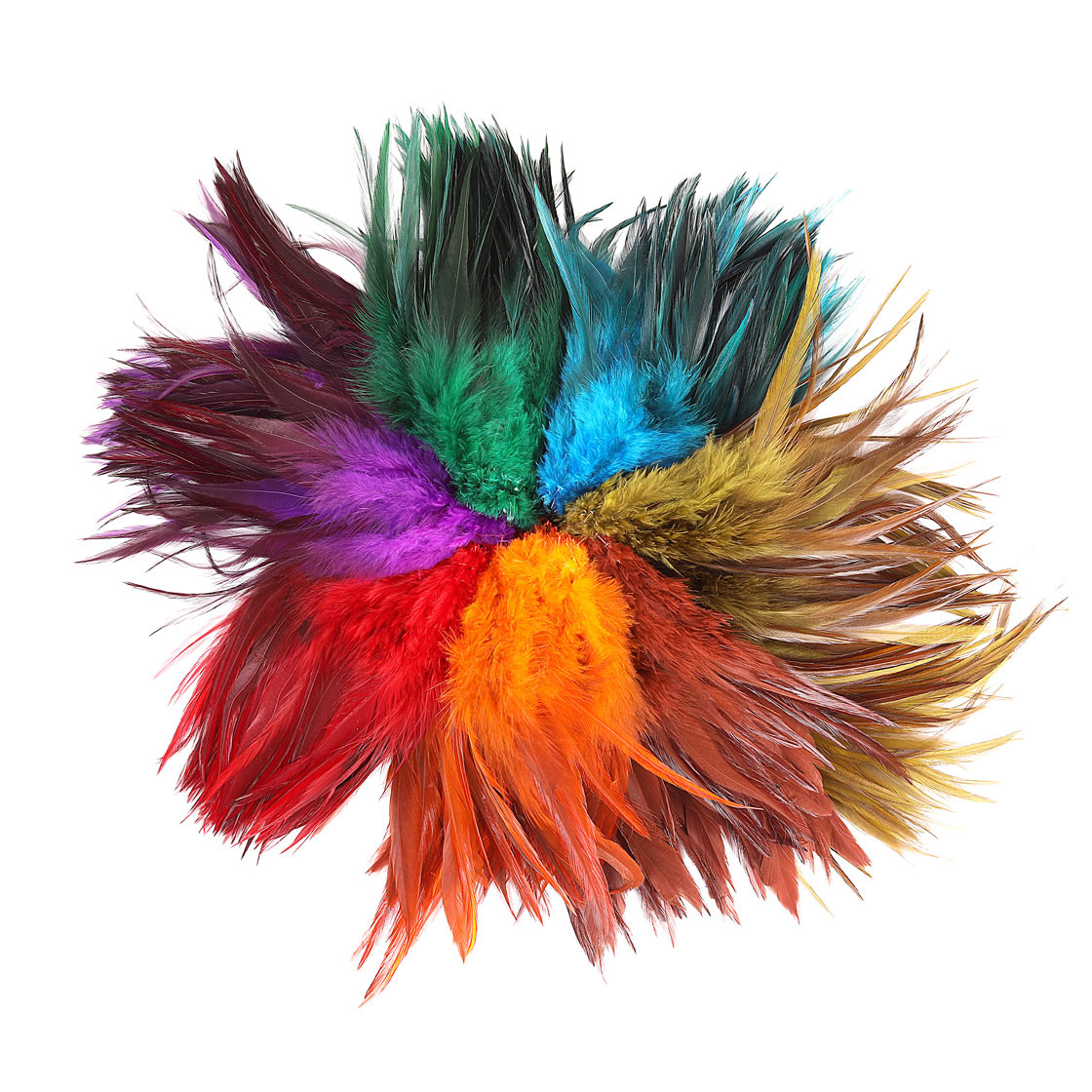 Wapsi Strung Rooster Saddles Long dyed over natural