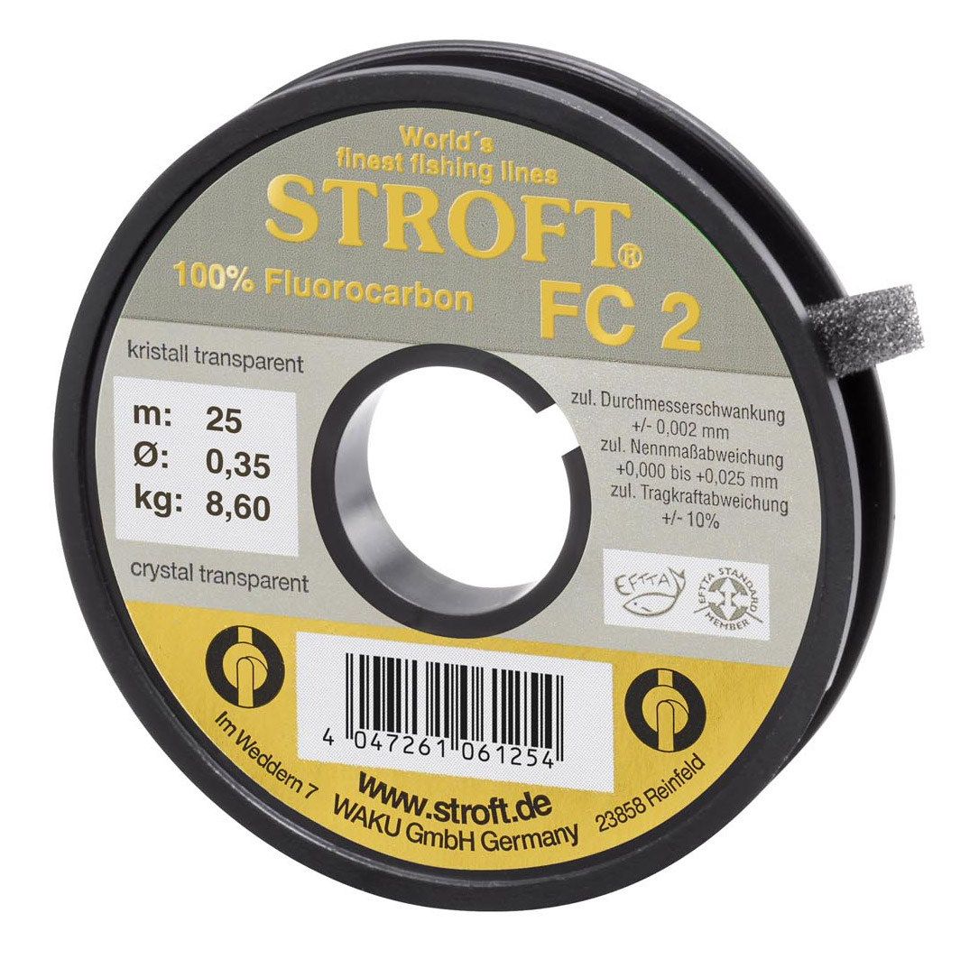Bas de ligne Stroft FC2 Fluorocarbone 25 m/bobine