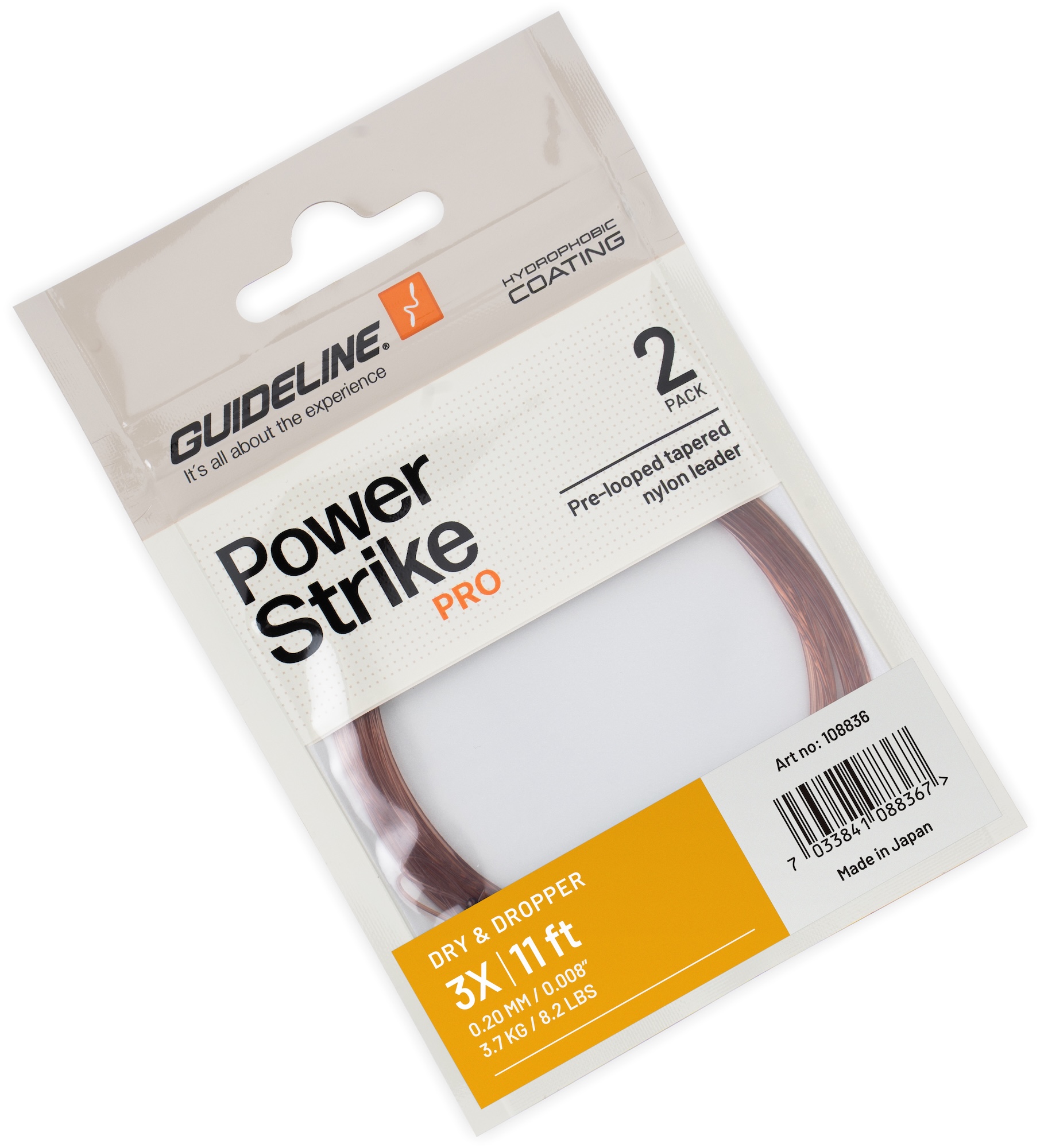 Guideline Dry & Dropper 11 ft Tapered Leader Bas de ligne