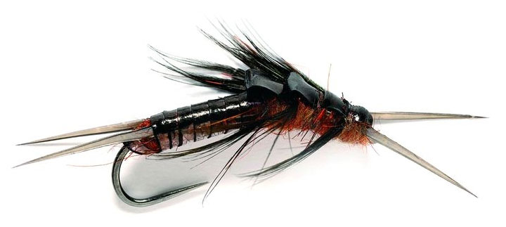 Nymphes Fulling Mill - Oliver Edwards Large Black Stonefly barbless