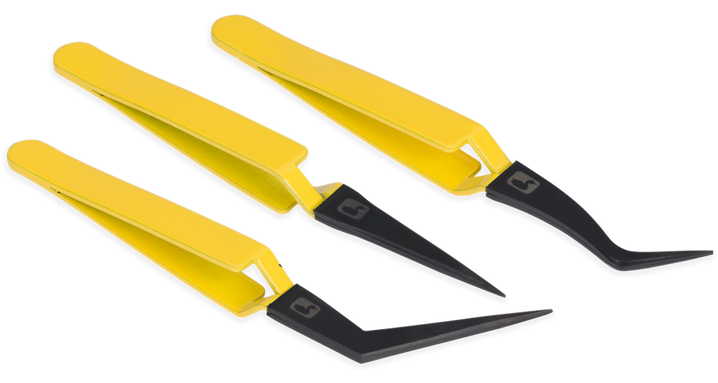 Loon D-Loop Tweezer Kit - Yellow - Set de pinces fines