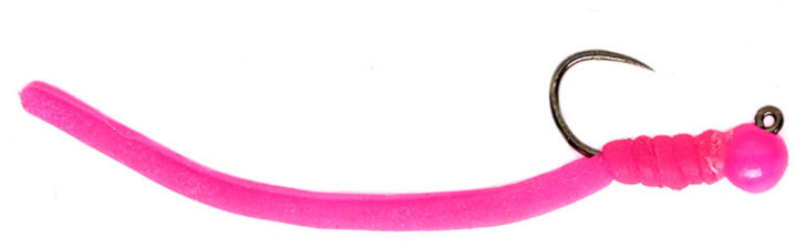 Fulling Mill Nymphes - Tungsten Squirminator Hot Head Jig Pink Barbless