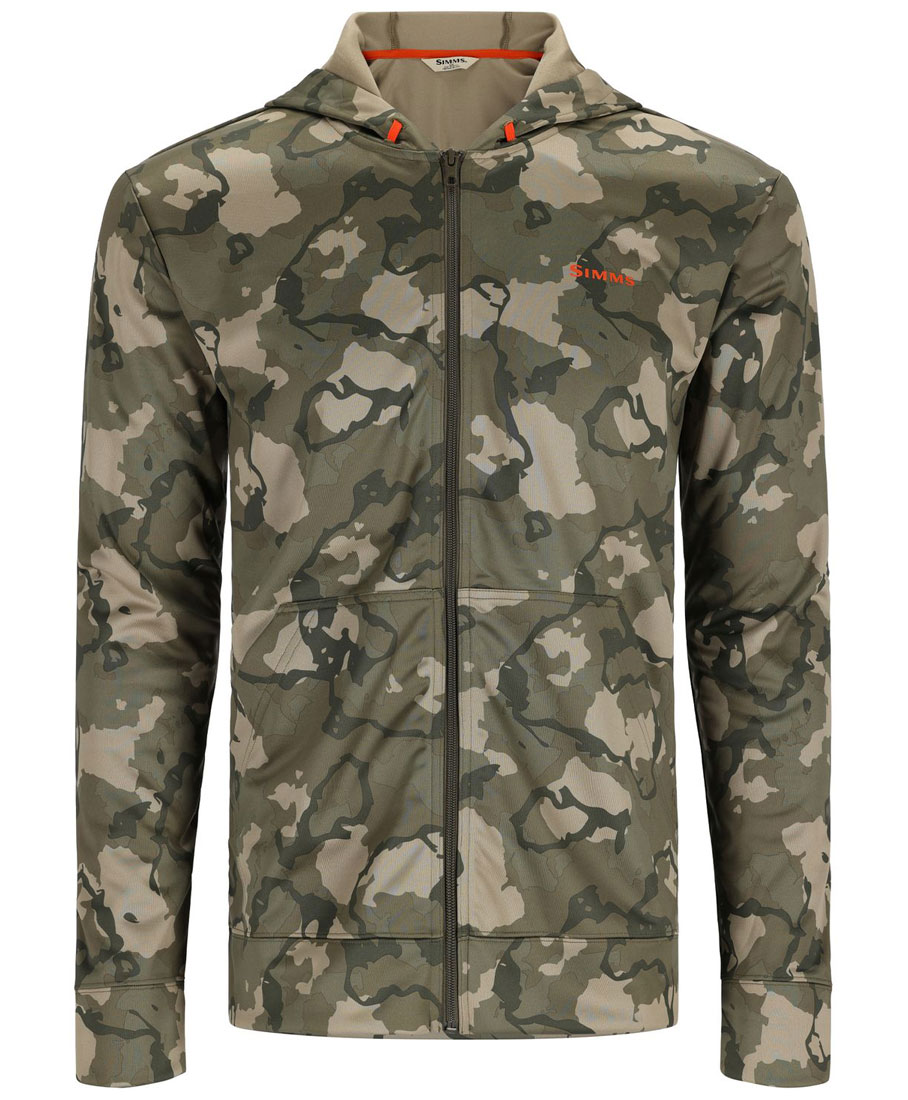 Simms Challenger Full-Zip Hoody sweat à capuche regiment camo olive drab
