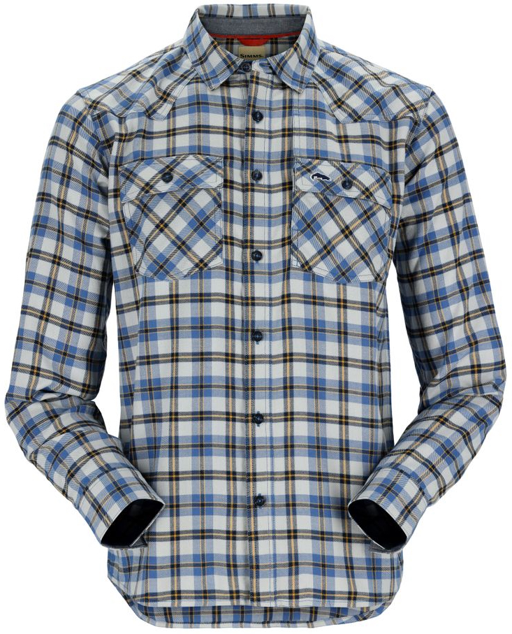 Simms Santee Flannel Shirt chemise bayleaf/sunglow pane ombre