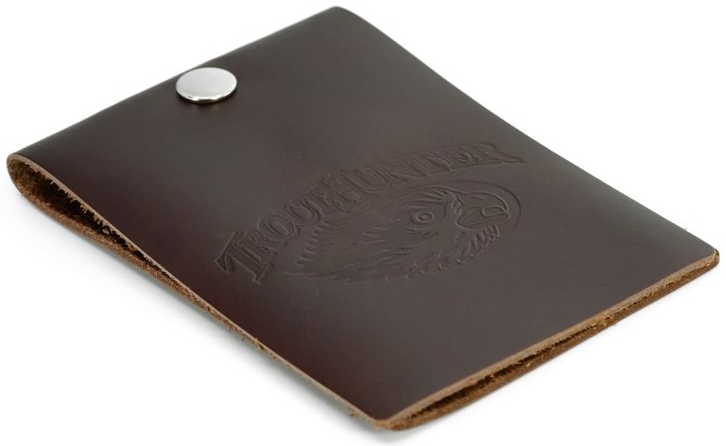 Trout Hunter Leader Wallet Marron foncé Aiguille de bas de ligne
