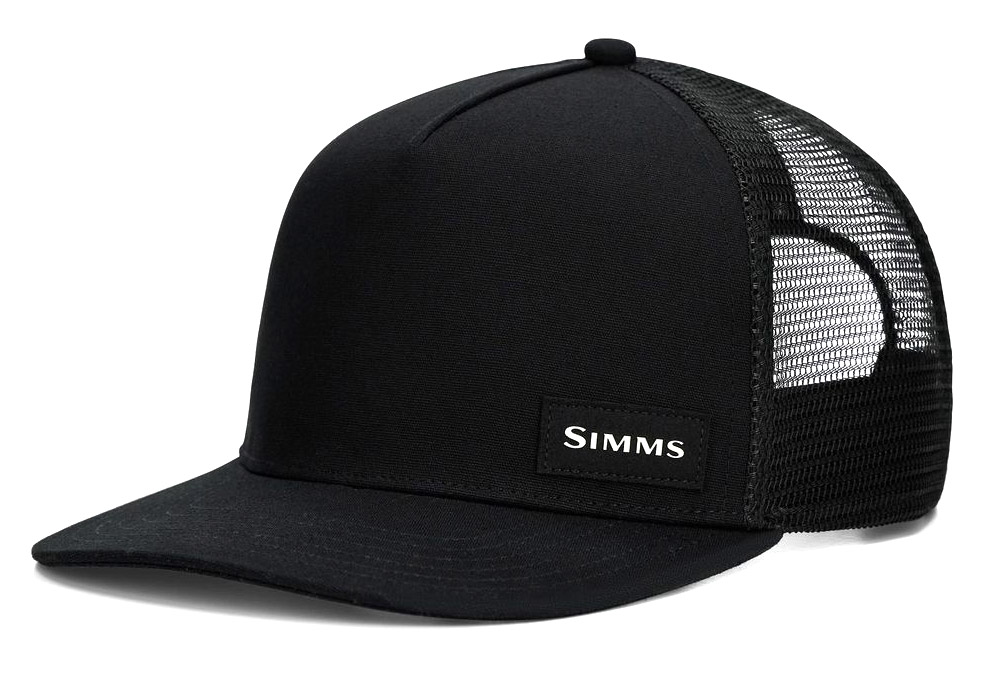 Simms Hat High Crown Flatbill Cap Noir