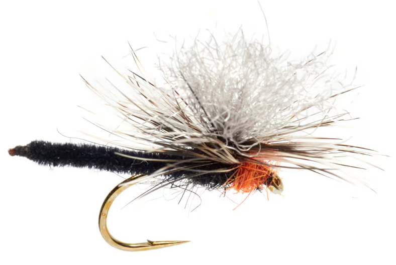 Fulling Mill Technical Dryfly Jackie's Black & Orange Palomino Parachute Mouche sèche