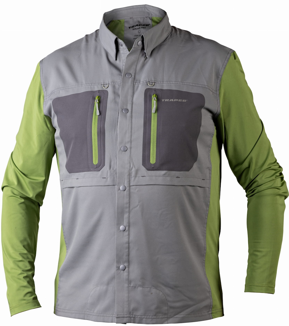 Traper Solar Pro UPF 50+ T-shirt de pêche Kiwi Grey