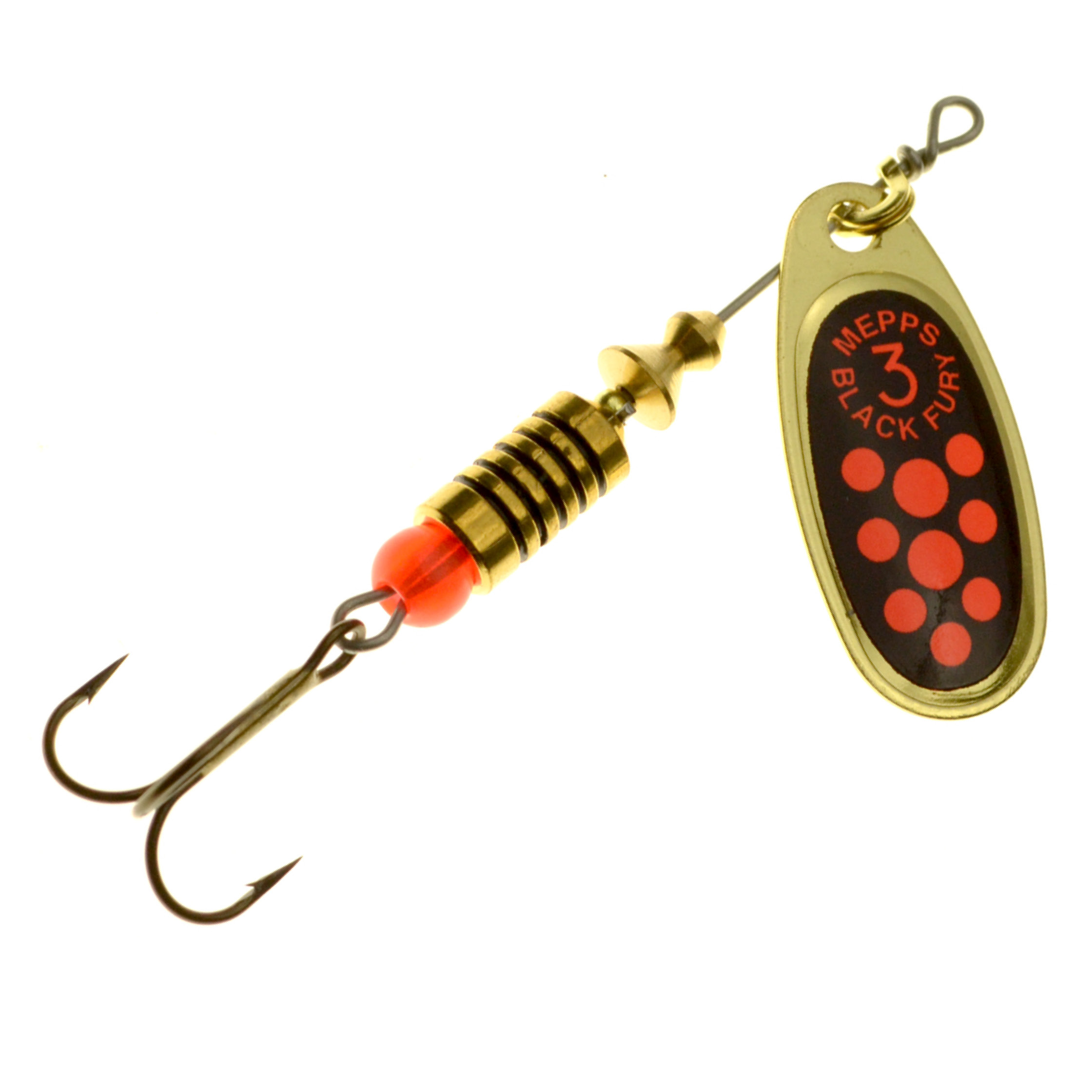 Mepps Black Fury Spinner or/rouge