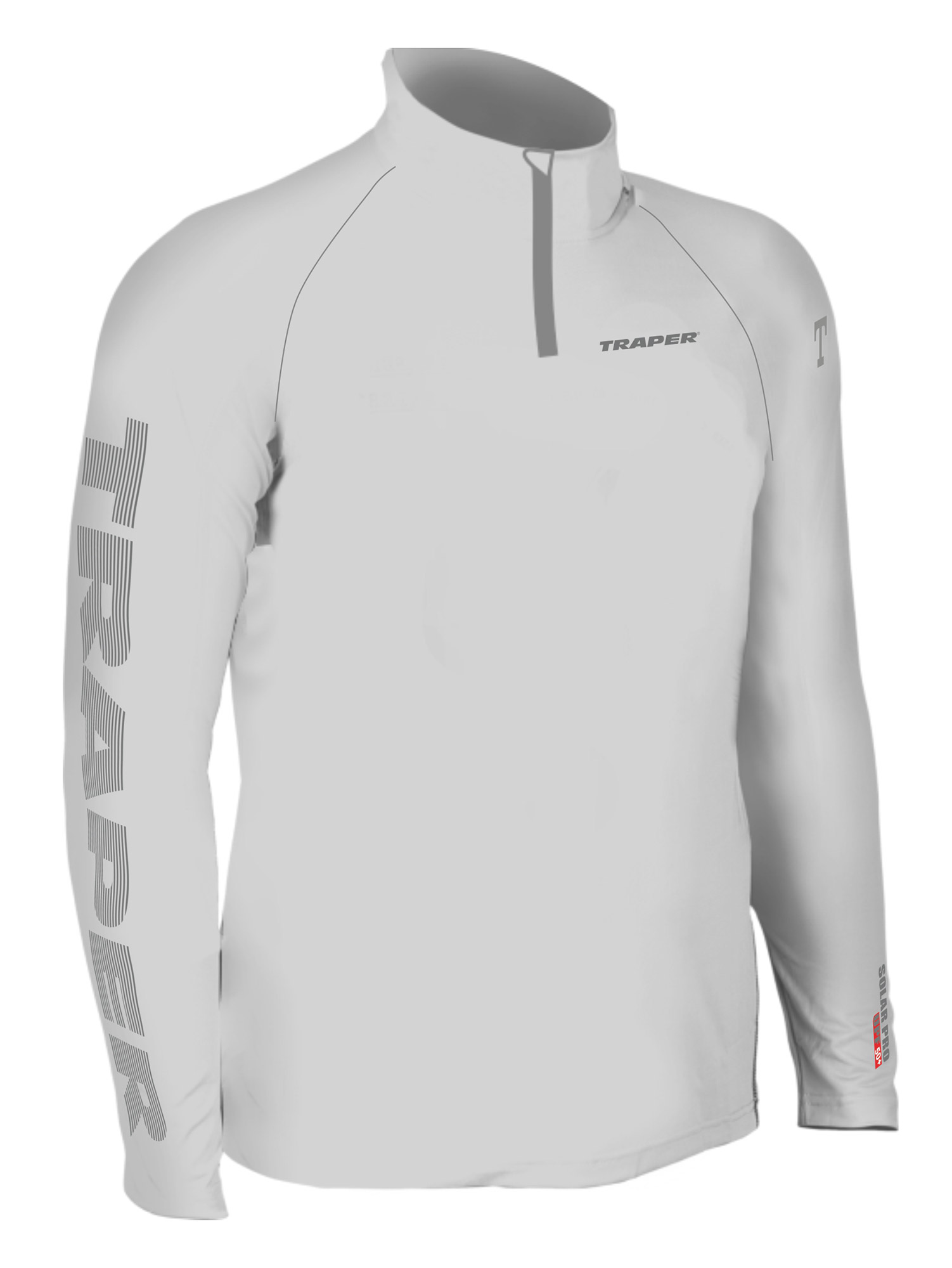 Traper Solar Pro UPF 50+ T-shirt de pêche gris clair