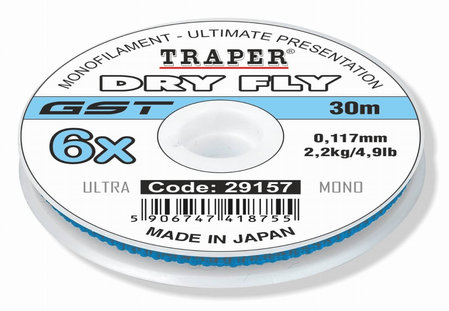 Traper Dryfly Mono Tippet bas de ligne bobine de 30 m
