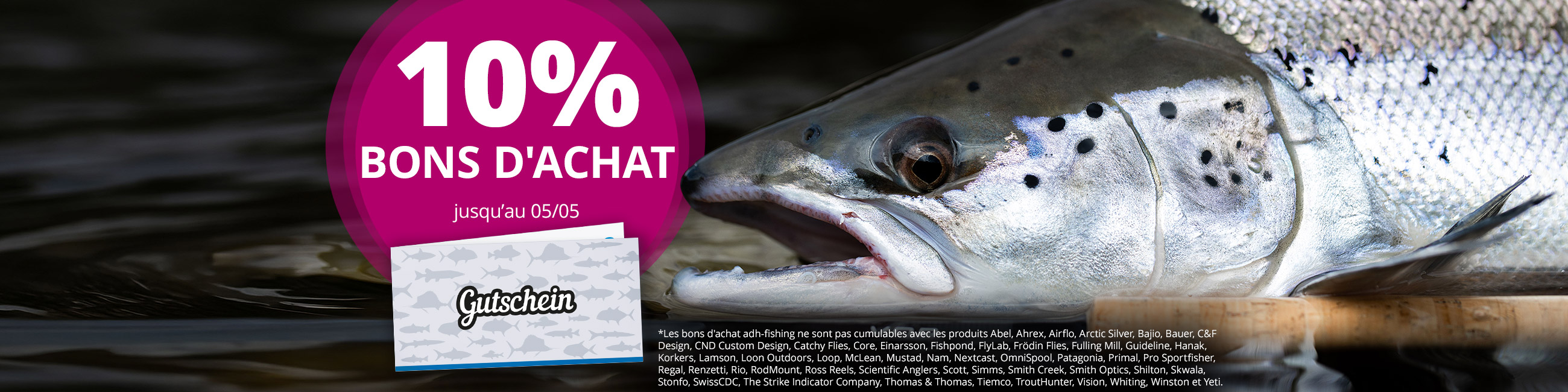 10% sur bons d'achat jusqu'au 5/5