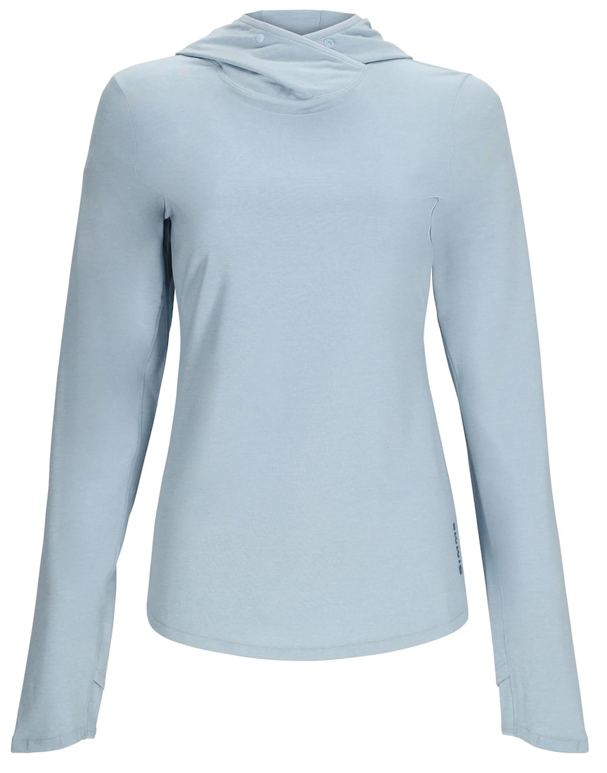Simms W's Solarflex sweat à capuche steel blue heather