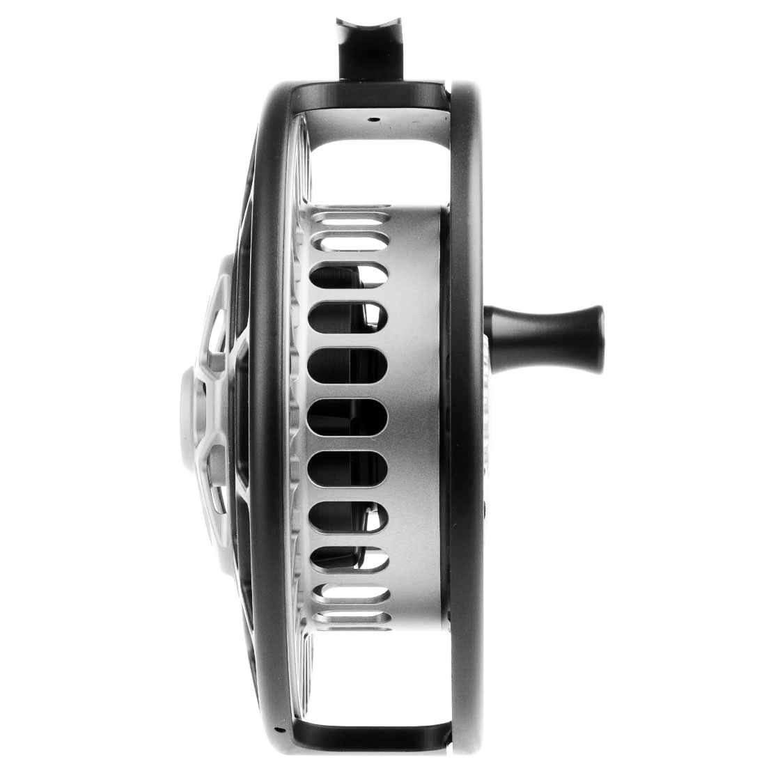 P-18959-3_mako_reel_matte_platinum-black_9700_side Mako Reel matte platinum on black Model 9700B