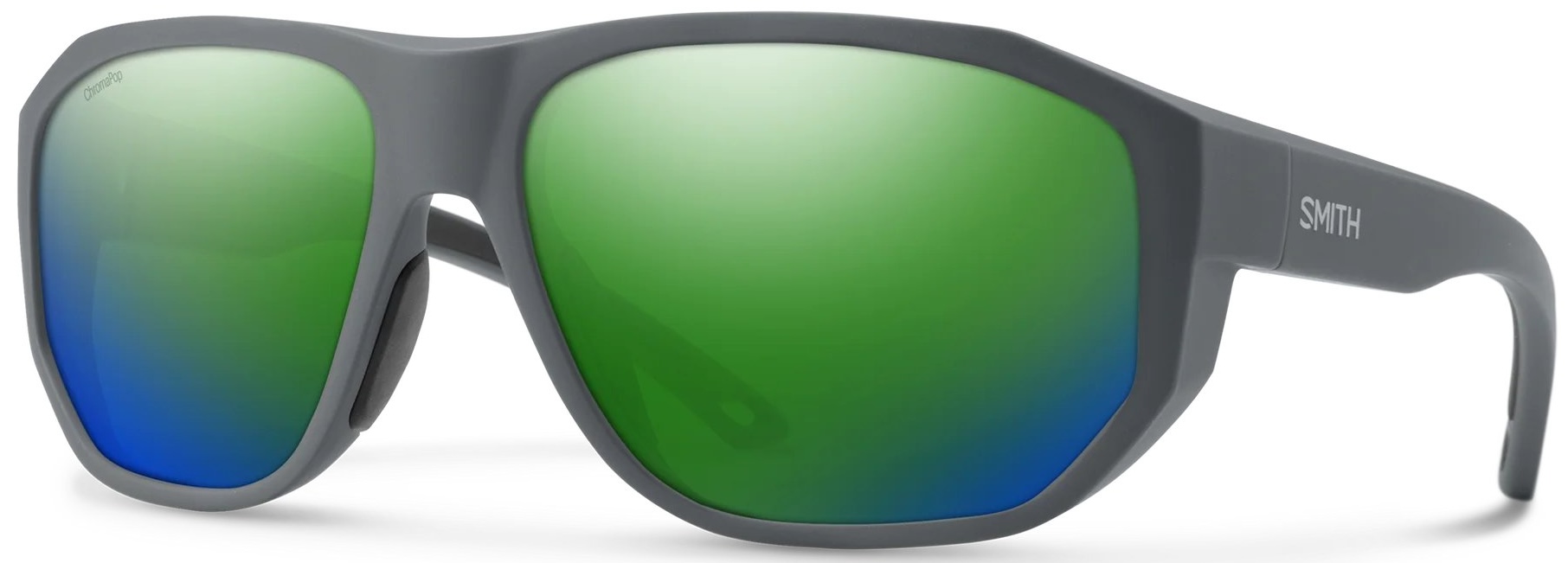 Smith Optics Lunettes polarisantes Outrigger Matte Slate ChromaPop Polarized Green Mirror