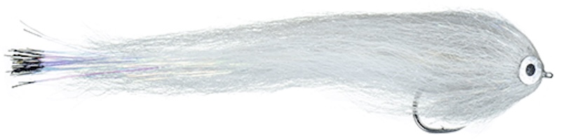 MFC Theo's Boom Box Baitfish Grey & White Predator Streamer #6/0