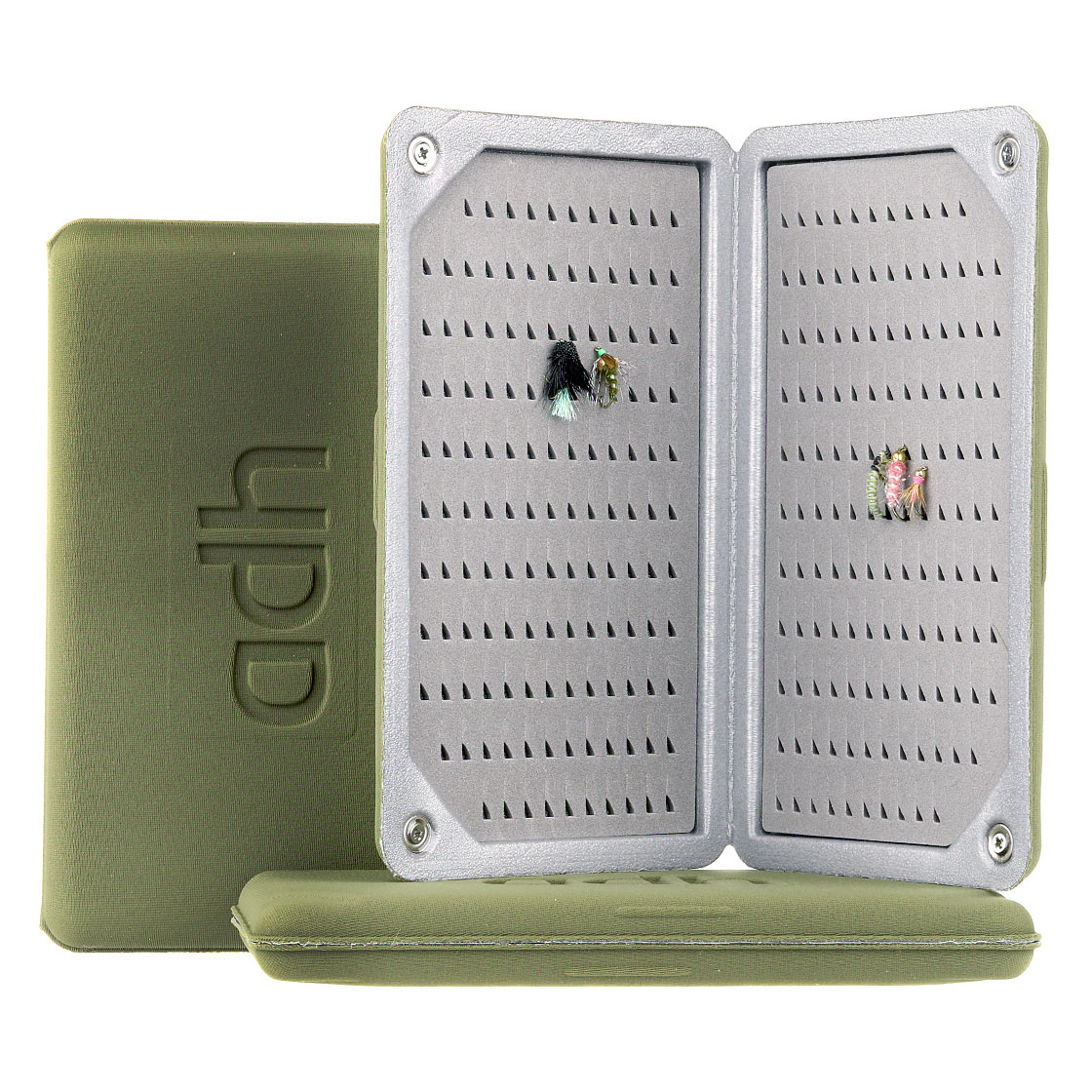 adh-fishing Foam Fly Box Boîte à mouches Nymphes Ultralight olive