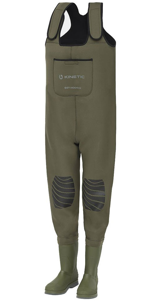 Kinetic NeoGaiter Bootfoot Wader Felt waders en néoprène avec bottes feutre olive