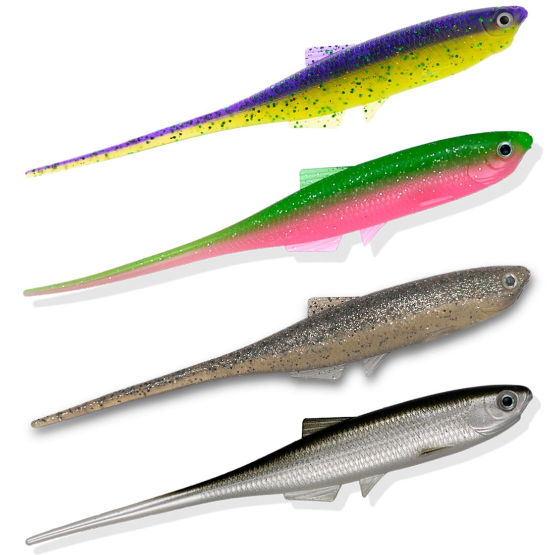 LMAB KØFI (KÖFI) Bleak Pintail 7 cm Pêche en caoutchouc
