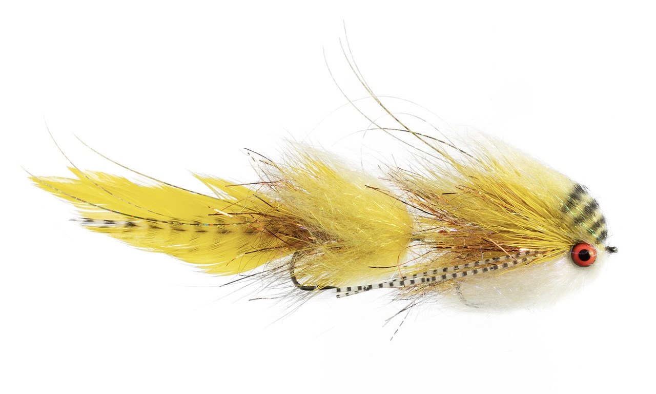 Umpqua Tandem Streamer Trasher Hurst Jaune #1 x #2