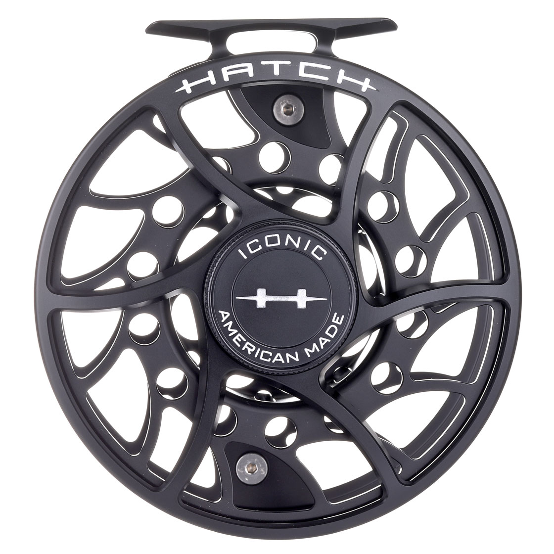 Hatch Iconic Fly Reel moulinets de mouche Mid Arbor black/silver