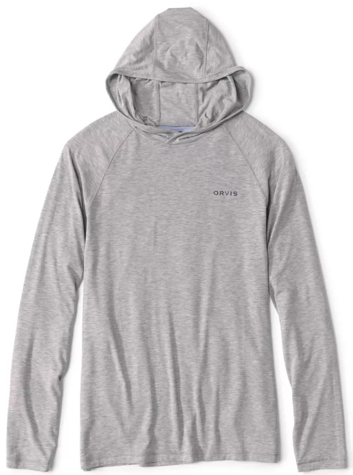 Orvis Dricast Hoodie Sunshirt UPF 50+ chemise de protection solaire light heather blue