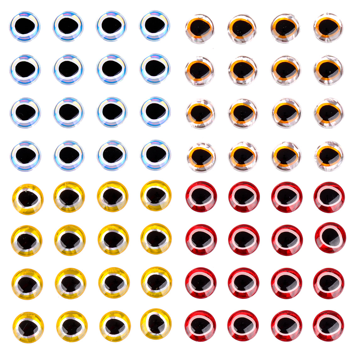 Fulling Mill Epoxy 3D Baitfish Eyes - Big Pack - Yeux