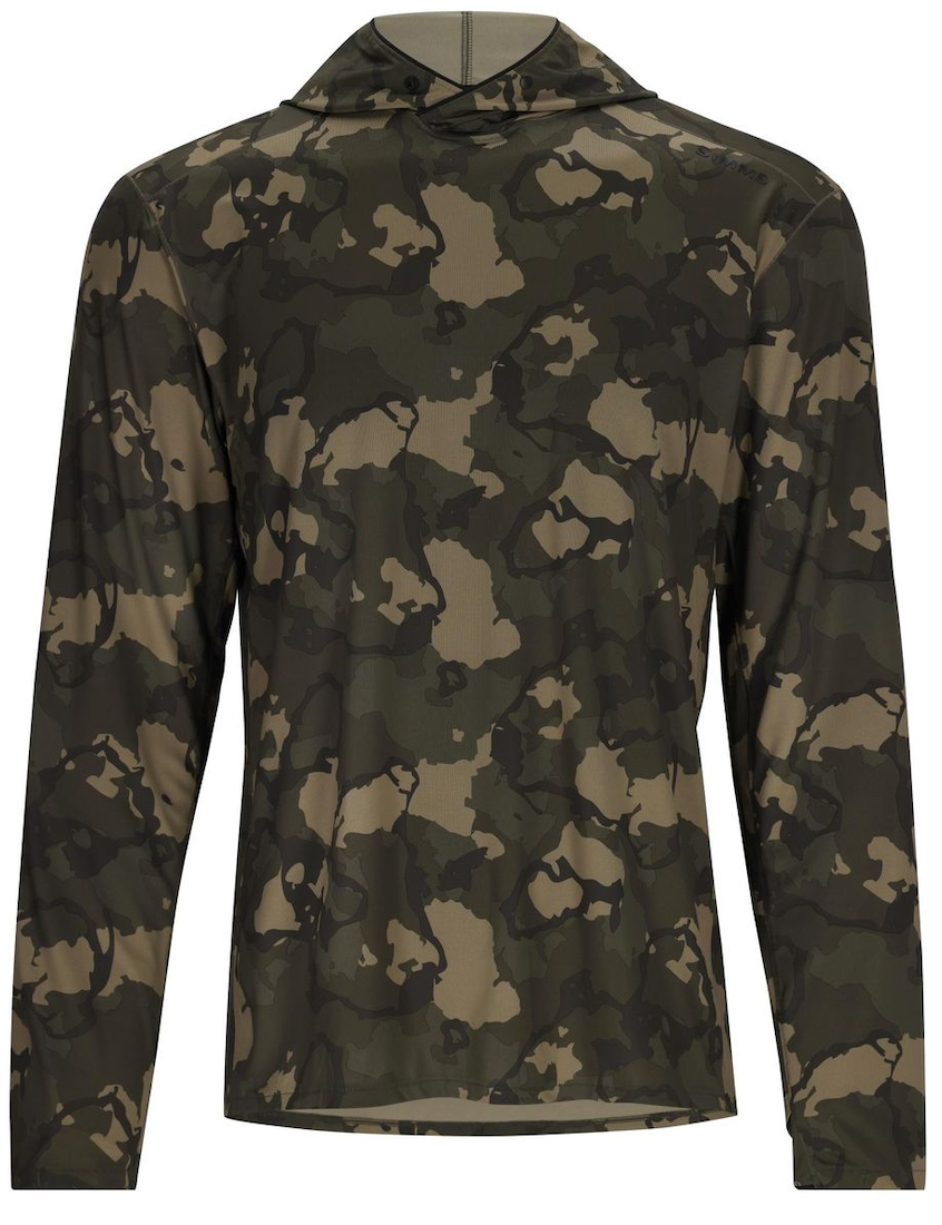 Simms Bugstopper Solarflex Hoody chemise à manches longues regiment camo olive drab