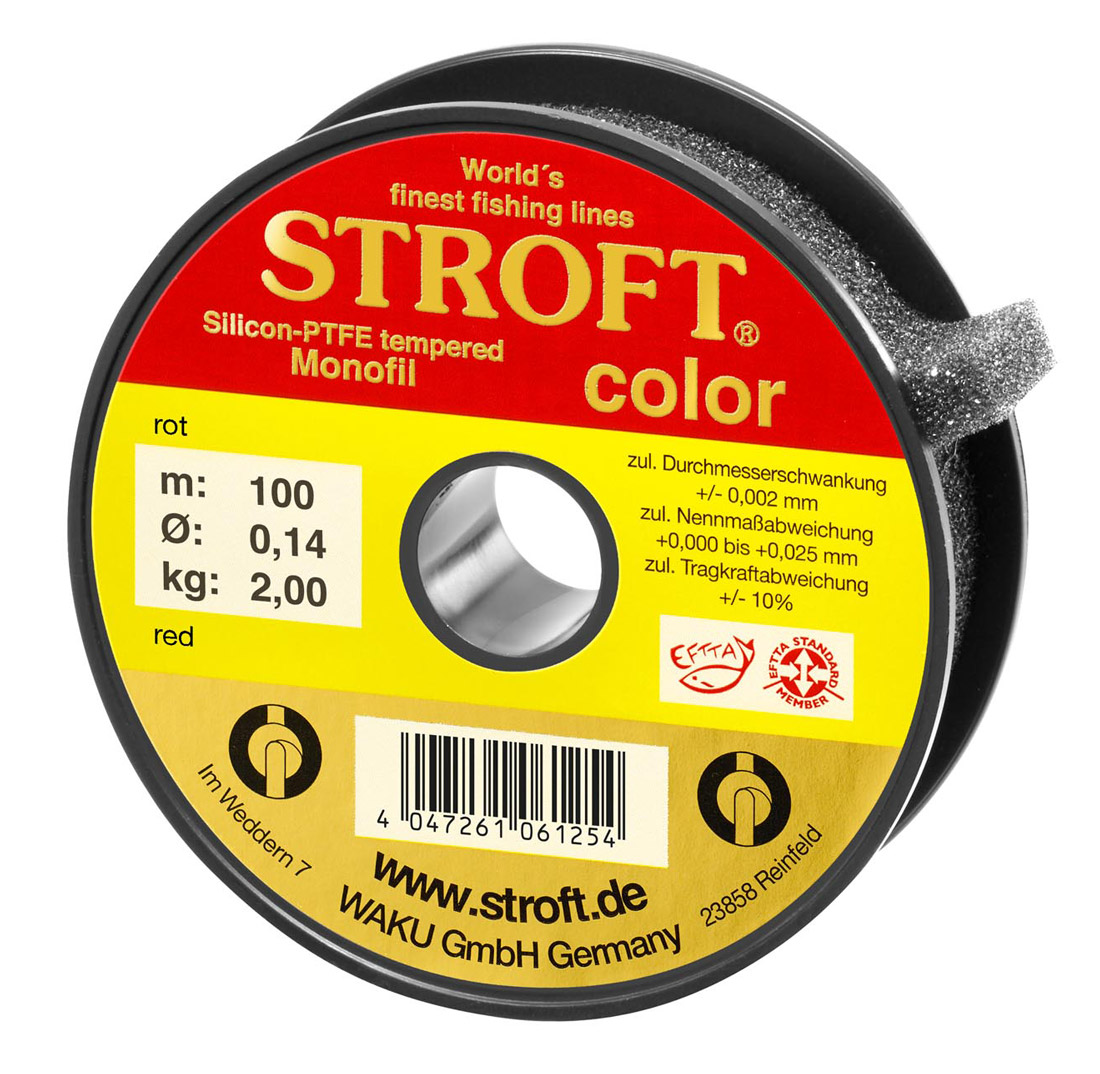 Stroft Color bas de ligne Indicator Line aide visuelle bobine de 100m rouge