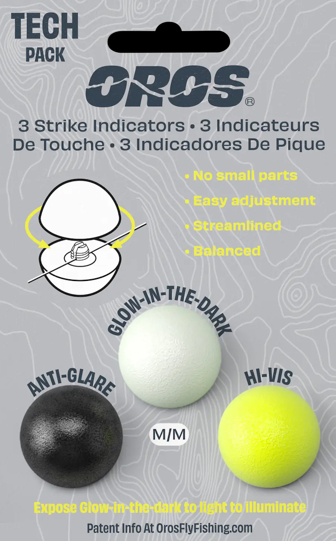 Oros Strike Indicator Tech Pack Set de 3 détecteurs de touche Hi-Vis, Glow In The Dark, Anti Glare