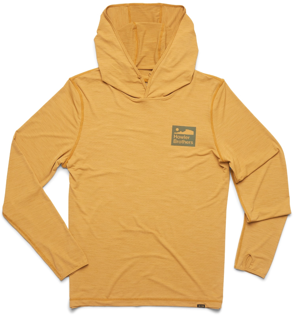 Howler Brothers HB Tech Sunshade Hoodie UPF50+ protection UV - Old Gold
