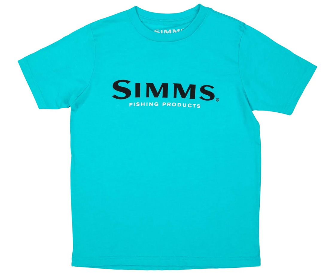 Simms Kid's Logo T-Shirt bleu tahiti