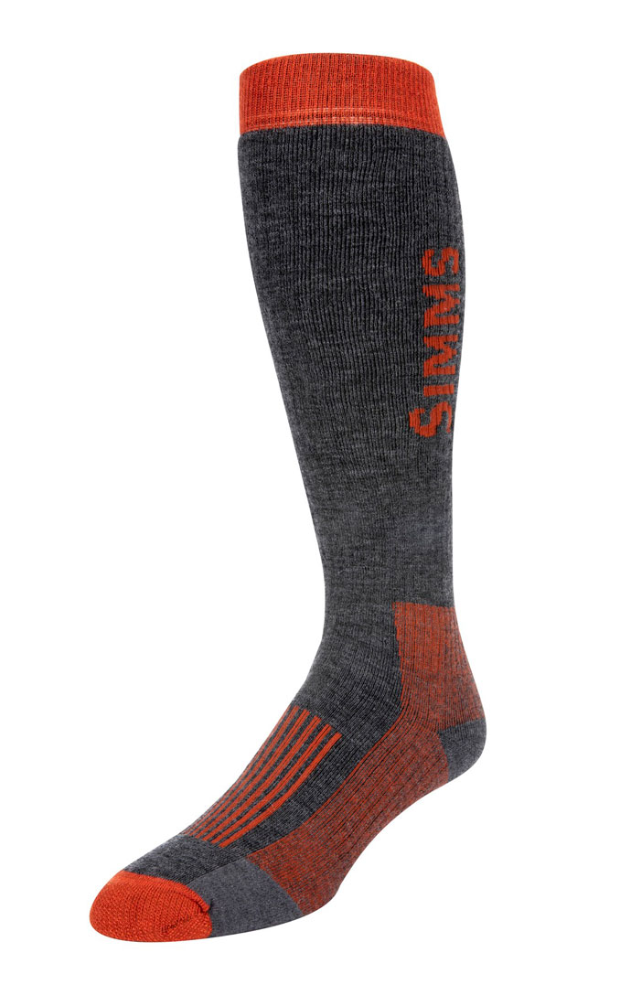 Simms Merino Midweight OTC Sock Chaussettes de wading carbone