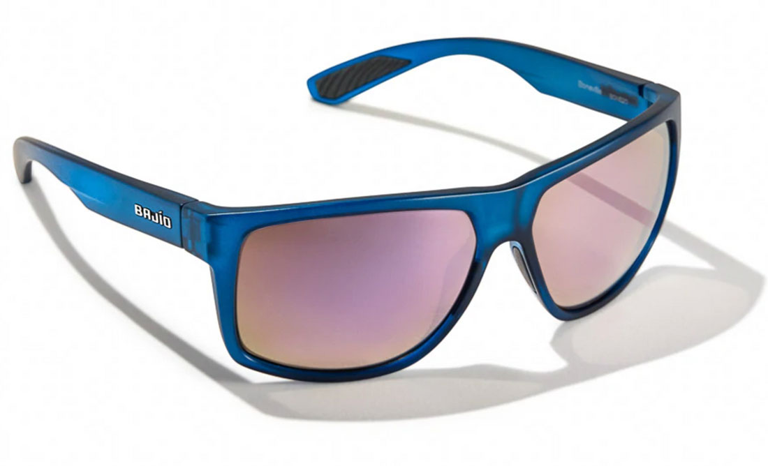 Bajio Lunettes polarisantes Boneville - Blue Vin Matte (Rose Mirror Glass)