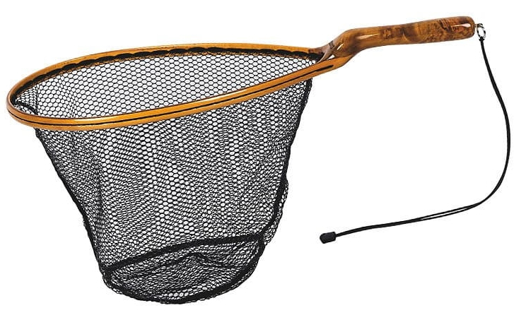 Traper Net Montana Comfort Silicon Coated Net Épuisette en bois noble avec filet de pêche