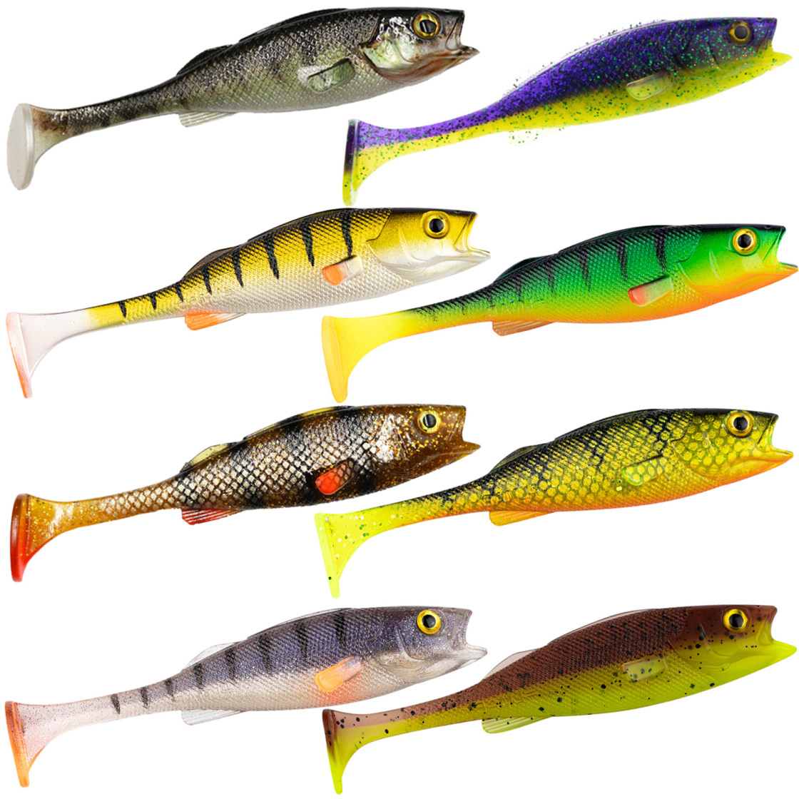LMAB KØFI (KÖFI) Perch Shad 18 cm poisson caoutchouc