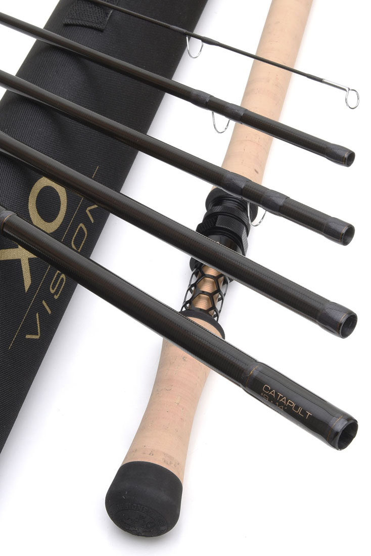 Vision XO CATAPULT 6pc Travel Cannes à mouche à deux mains