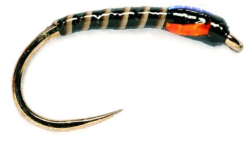Fulling Mill Buzzer Crank Shank Black Nymphes Barbless