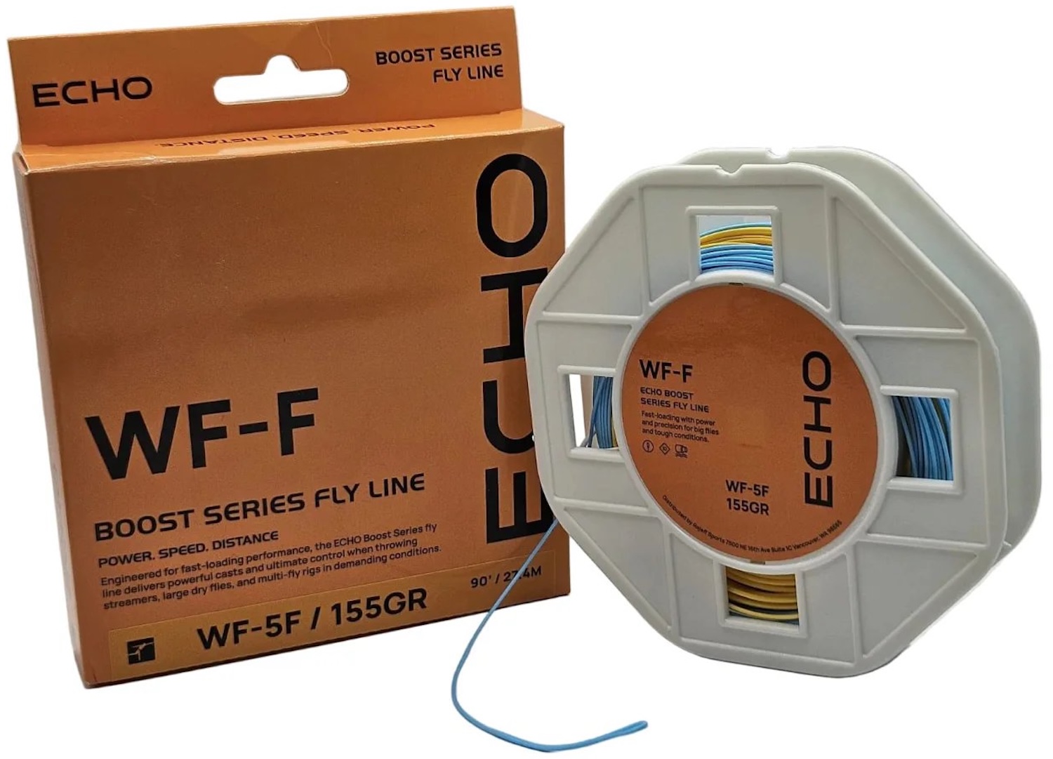 Echo Boost Fly Line ligne à mouche golden yellow pale blue