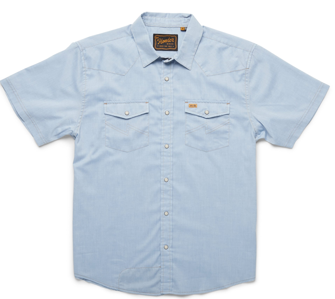 Howler Brothers H Bar B Snapshirt - Bleu d'Oxford fondu