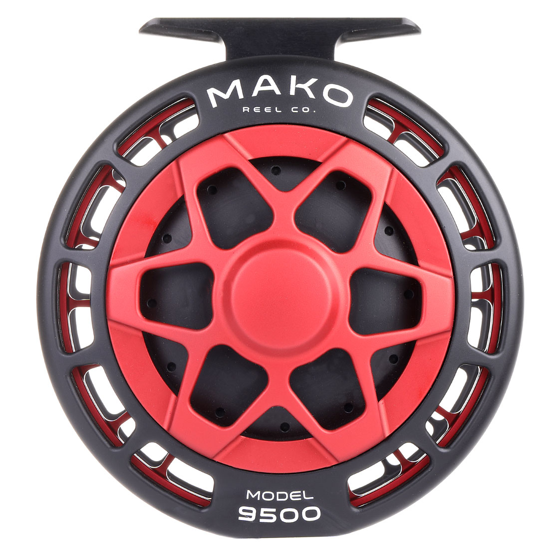Mako Reel Co. moulinets de mouche matte red on black
