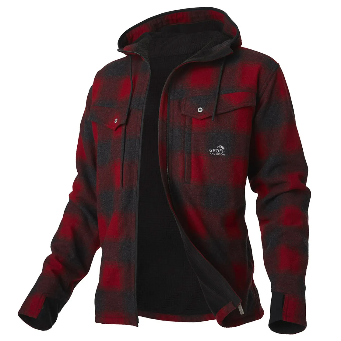 Geoff Anderson Ezmar2+ sweat capuche avec doublure rouge