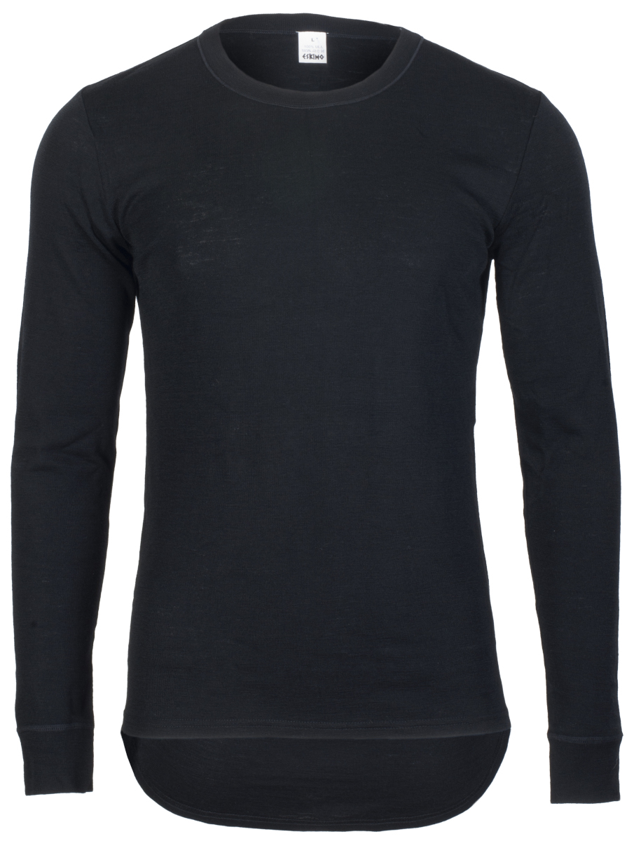Bratens 100% Norway Merino Wool Sweater chemise à manches longues black