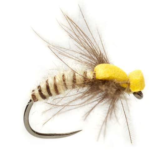 Mouche sèche Fulling Mill - Procter's Spent Caddis Cream Yellow Barbless