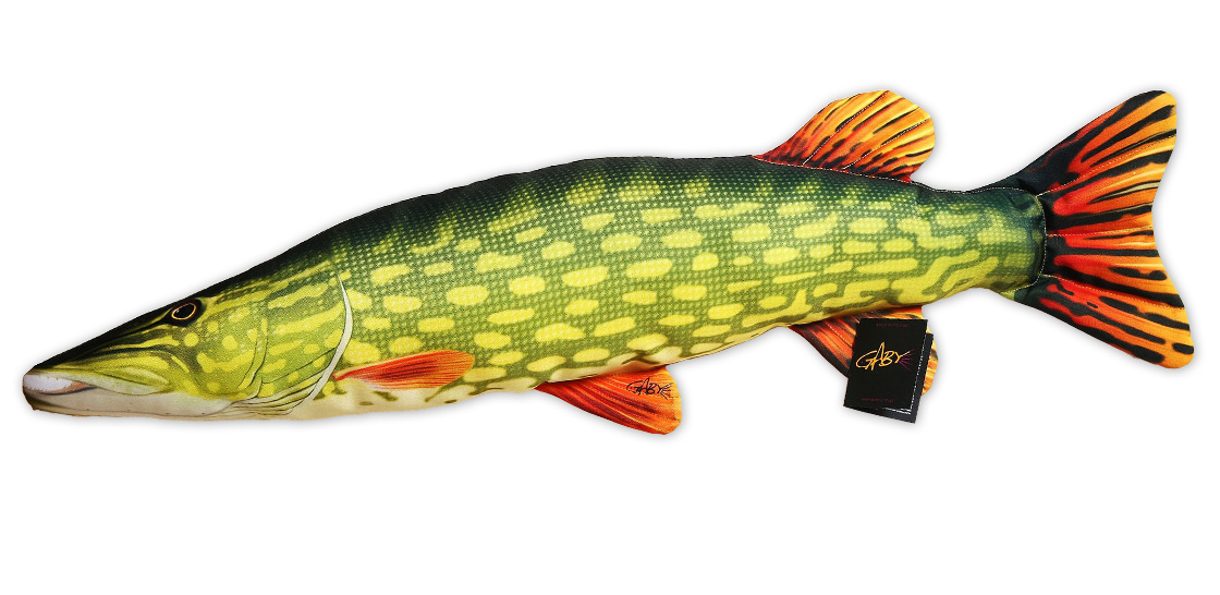 Coussin poisson doudou brochet 80cm