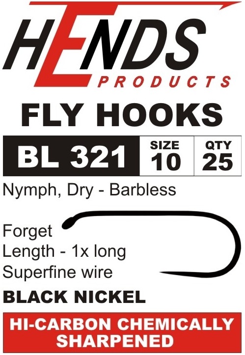 Hends BL 321 Dry Fly hameçon barbless