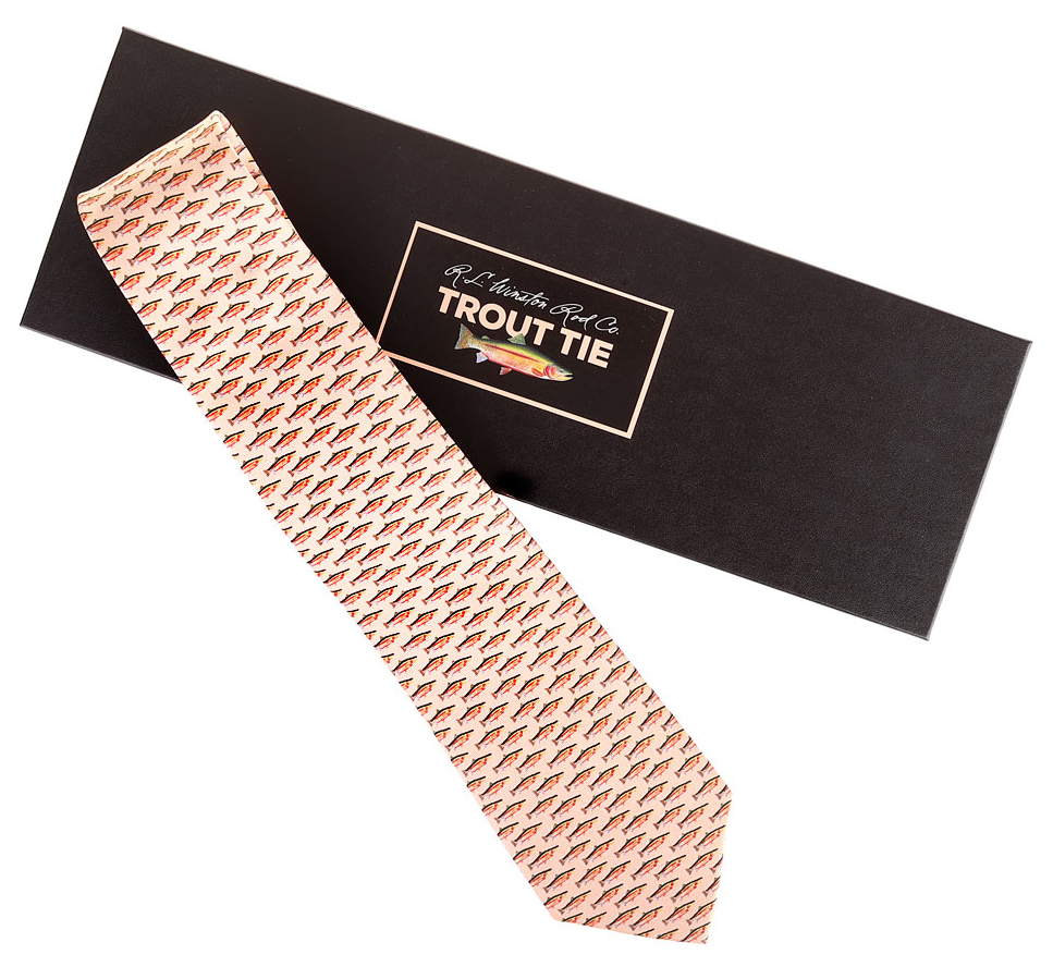 Winston Trout School Silk Tie Cravate pêche