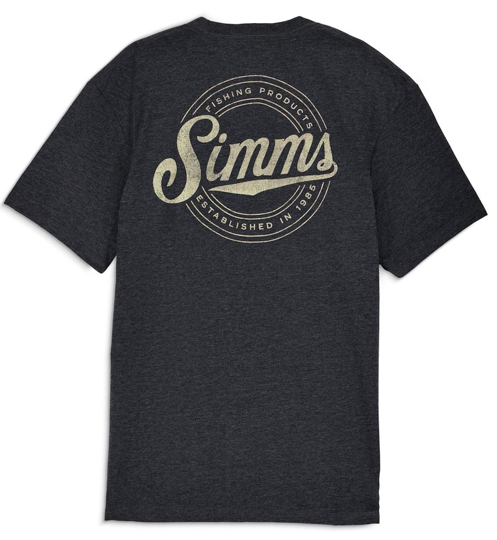 Simms Circle Lockup T-shirt Charcoal Heather