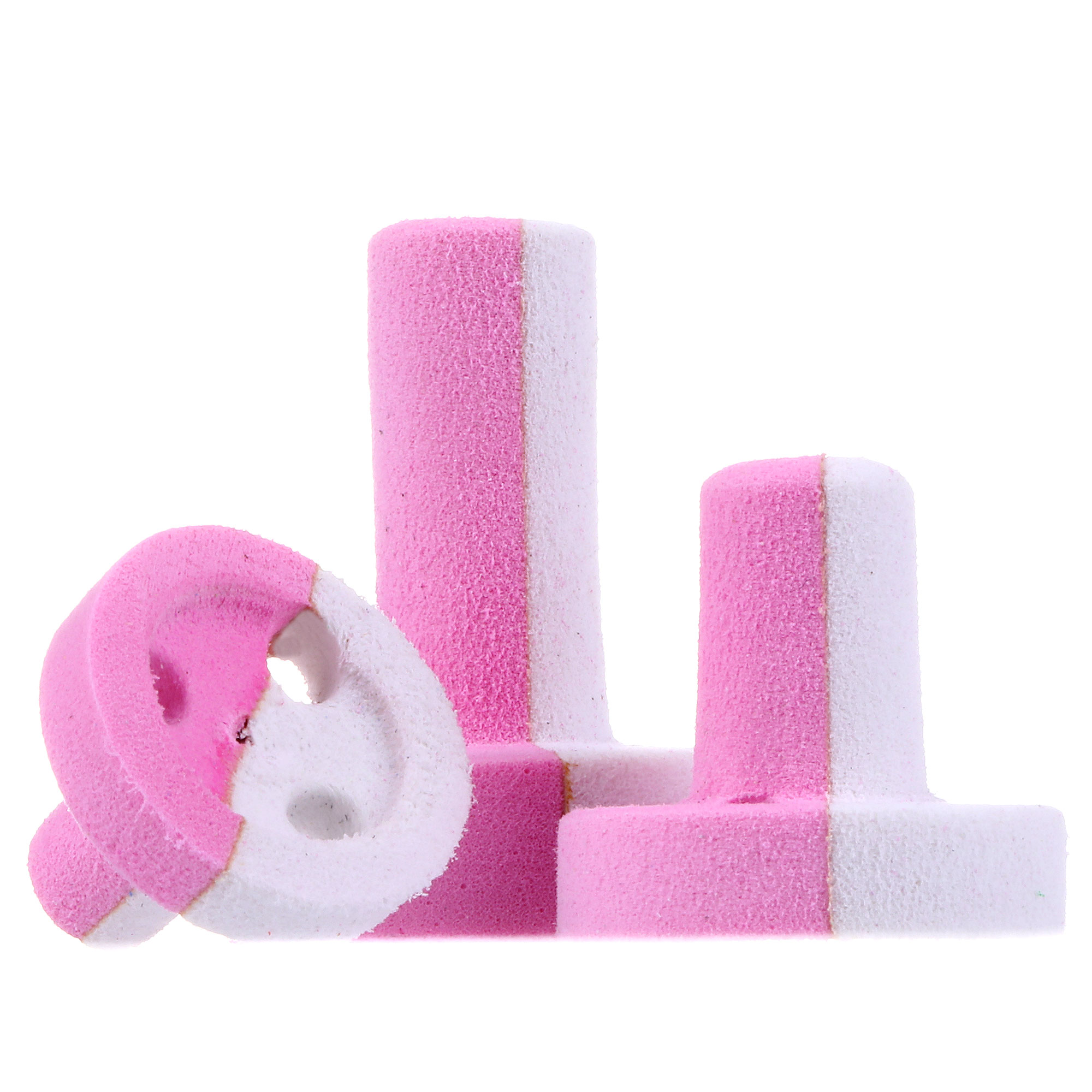 Hareline Foam Offshore Popper Heads Pink & White
