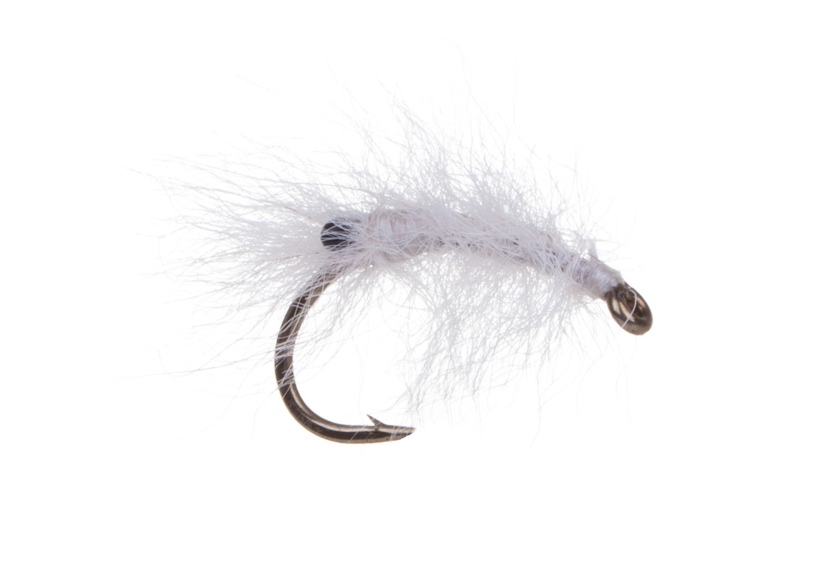Mouche à truite de mer Mysis white
